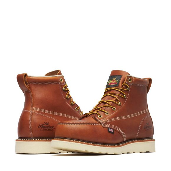 NEW Thorogood Mens sz 11 American Heritage 6” Moc Toe Tobacco Brown Leather Boot main image 8